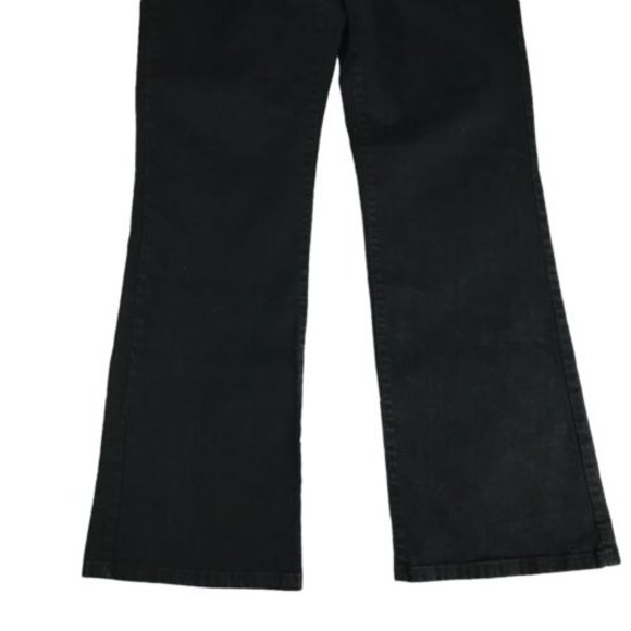 Levi's 512 Slimming Boot Cut Women Size 14 Black Denim Mid Rise Jeans Y2K Style - Picture 4 of 9